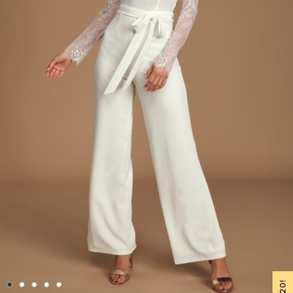 NWT White lace top jumpsuit - Picture 6 of 6